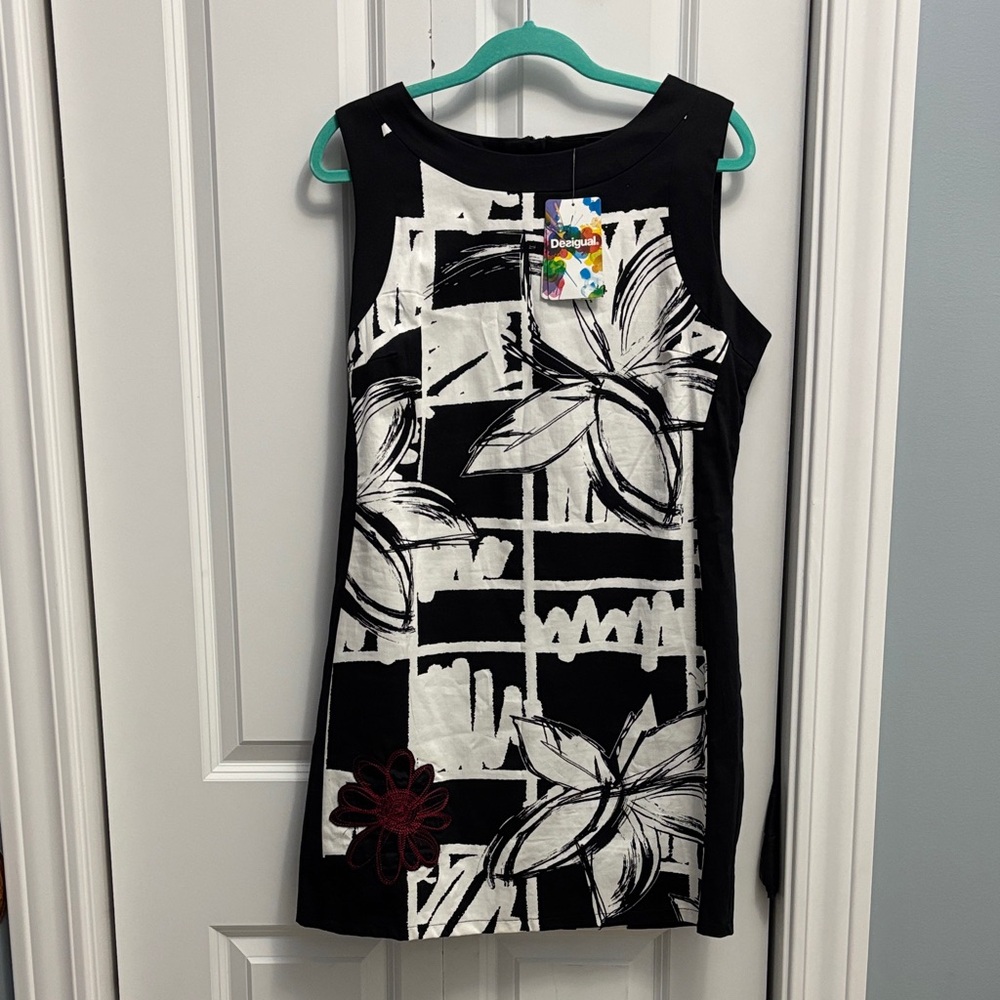 Desigual Retro Floral Mod Mini Dress 90s Inspired **New with Tags** - Picture 2 of 6